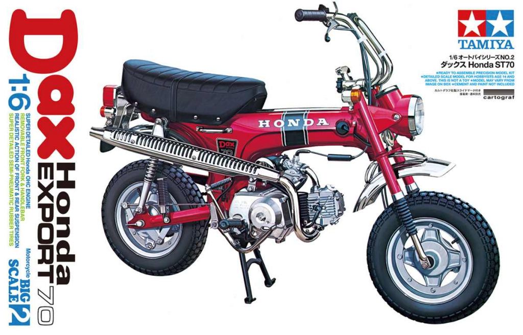 16002 1:6 Dax Honda Export 70 Motorcycle Plastic Model Kit
