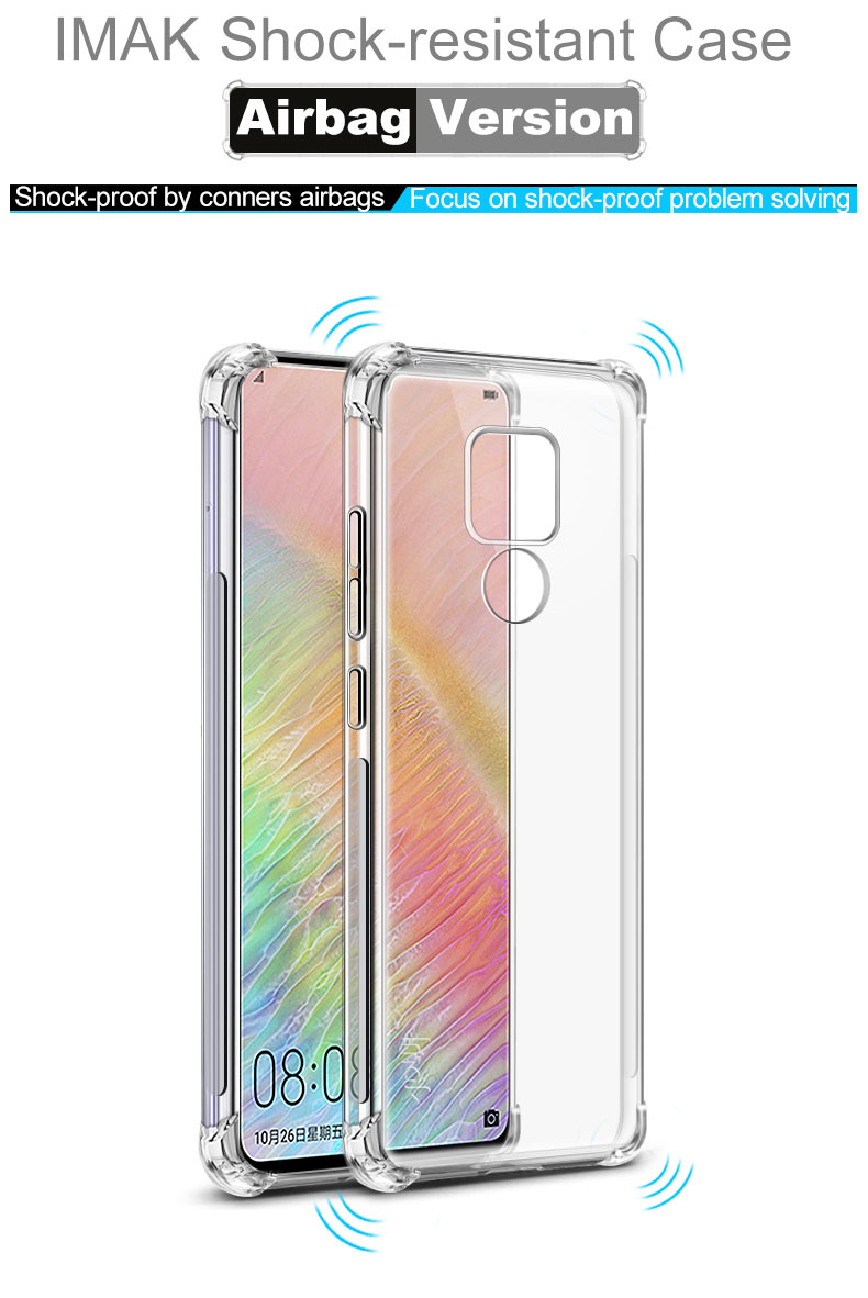 Case Huawei Mate 20 X #เคสฝาหลังSkin Feel Anti-drop TPU Case + ฟิล์มกันรอย Explosion-proof Screen Film