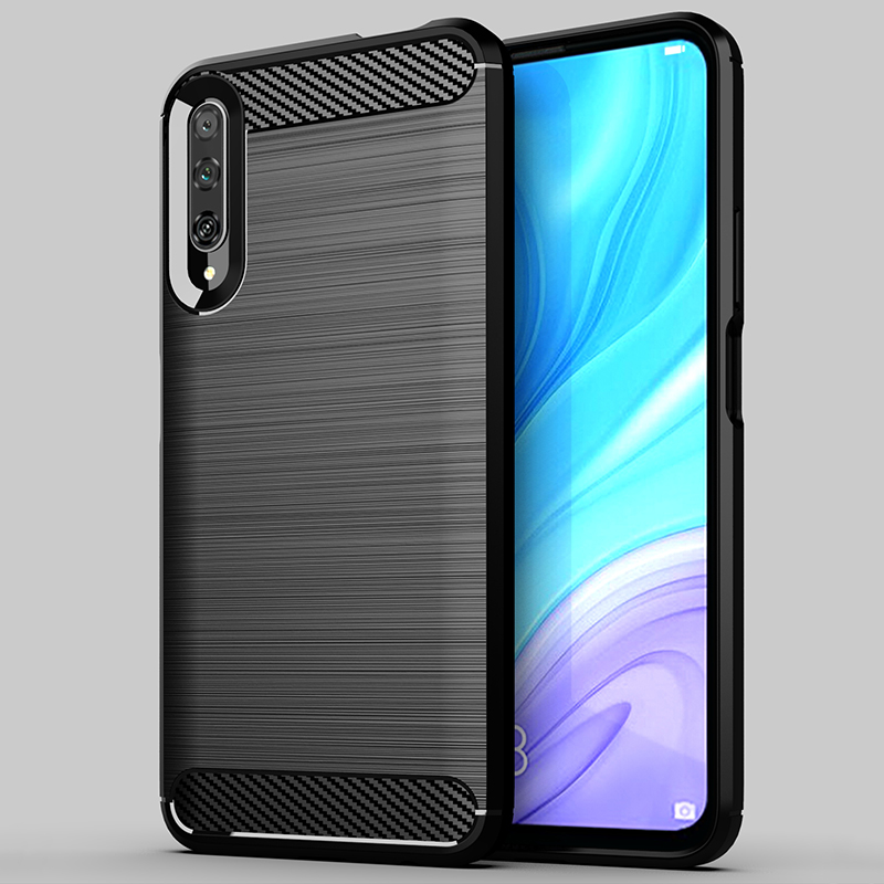 เคส Huawei Y9s #เคสคาร์บอนไฟเบอร์ ผิวขัดแปรง Brushered TPU Back Case