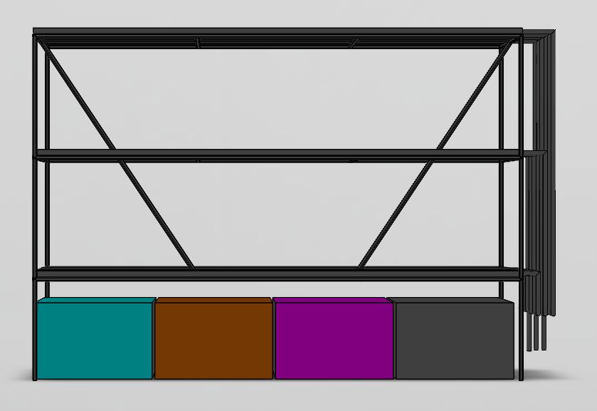 แท่นปลูกพืชแบบราง 2 ชั้น