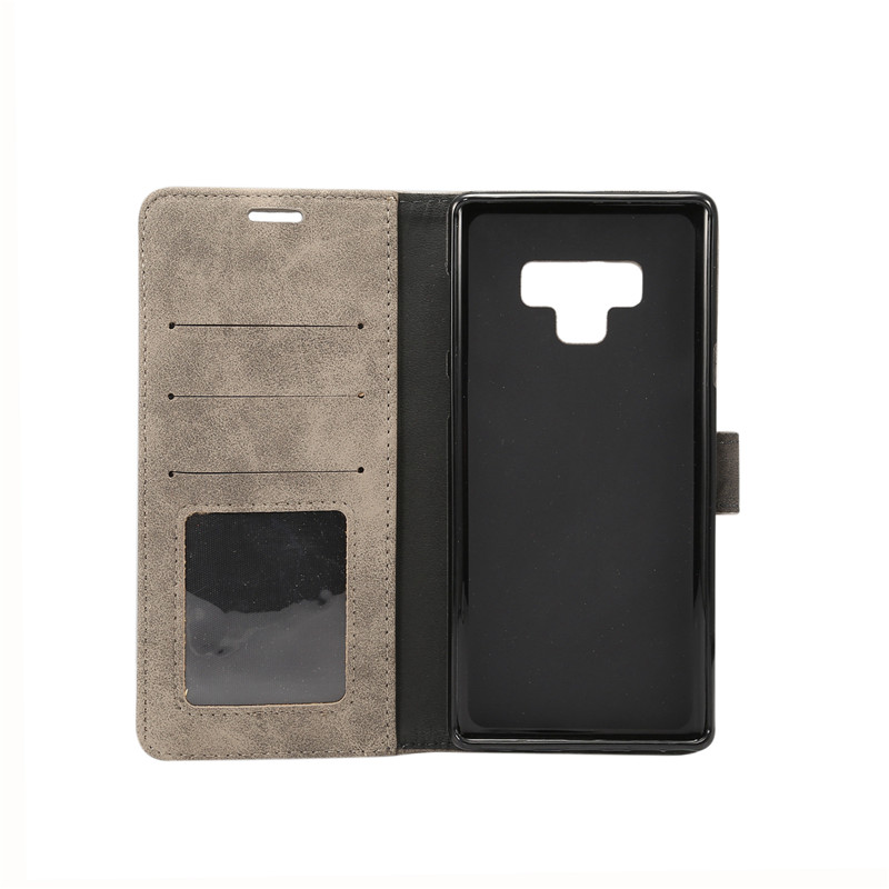เคส Samsung Galaxy Note 9 #เคสฝาพับแบบกระเป๋าสตางค์หนัง PU สไตล์ Retro