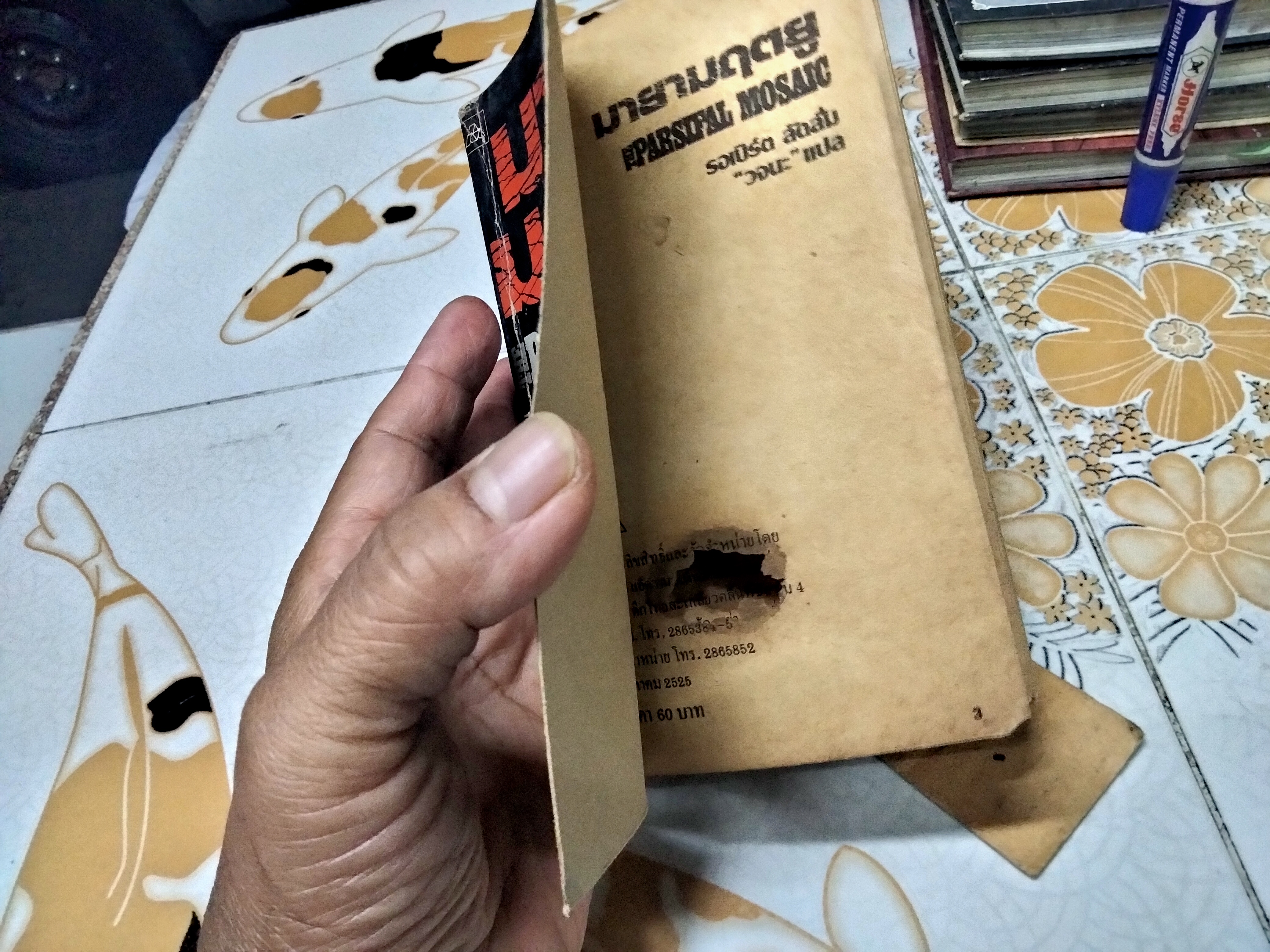 มายามฤตยู ( The Parsifal Mosaic) โดย รอเบิร์ต ลัดลั่ม - "วจนะ" แปล **ตำหนิ ปกหน้ามีรอย (ซ่อมเสริมด้วยกระดาษด้านในให้แล้ว) มีรอยเข้าไปในเล่มหลายหน้า (ตามรูป) **สินค้าหมด**