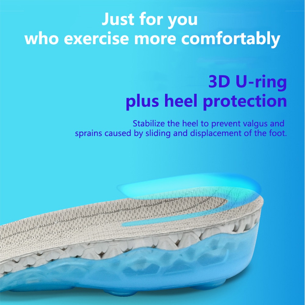 แผ่นรองพื้นรองเท้ากันกระแทก สำหรับวิ่ง Spring insole sport running (O6)