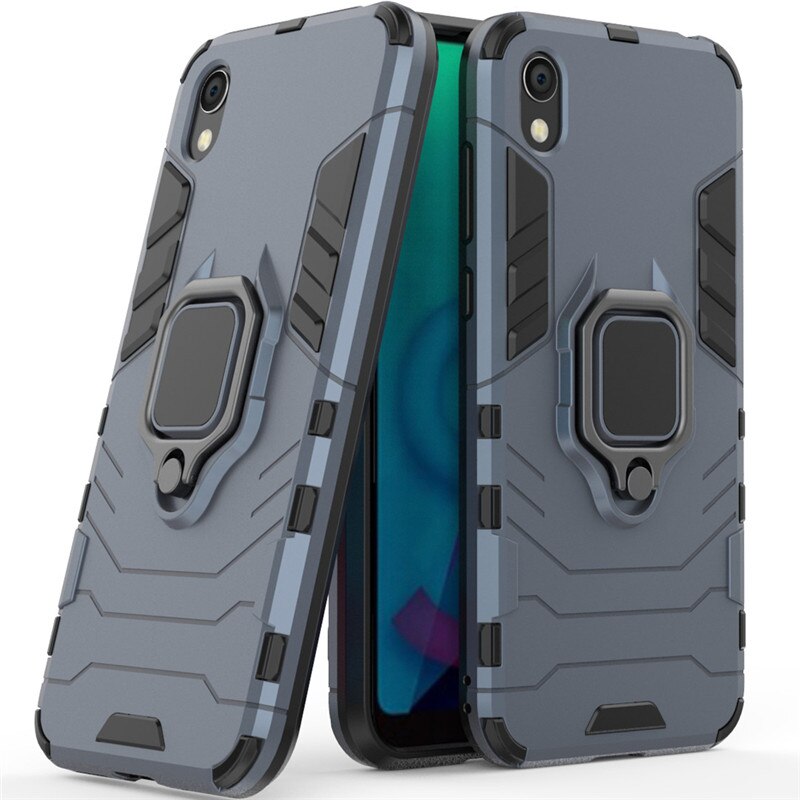 Case Huawei Y5 (2019) #เคสฝาหลังพลาสติกแข็ง +TPU Hybrid Case มีแหวนสวมนิ้วโลหะ