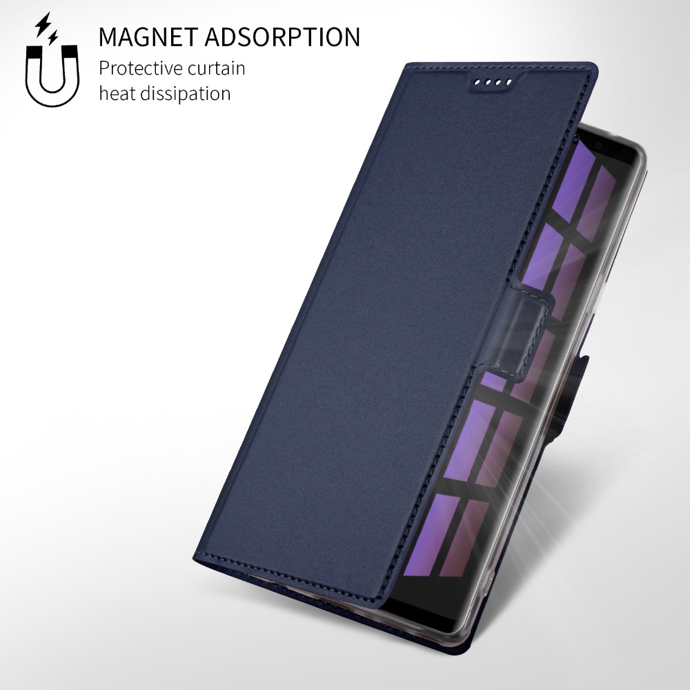 Case Samsung Galaxy Note 9 #เคสฝาพับแบบกระเป๋าสตางค์หนัง PU Card Holder Auto-absorbed Leather