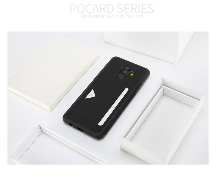 เคส Samsung Galaxy A8+ (2018) #เคสฝาหลัง DUX DUCIS Pocard Series Card Pocket PU Leather มีช่องใสบัตรด้านหลัง