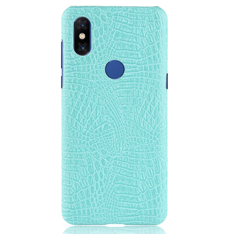 Case Xiaomi Mi Mix 3 #เคสฝาหลังพลาสติกแข็งเคลือบหนัง PU ลายผิวหนังจระเข้