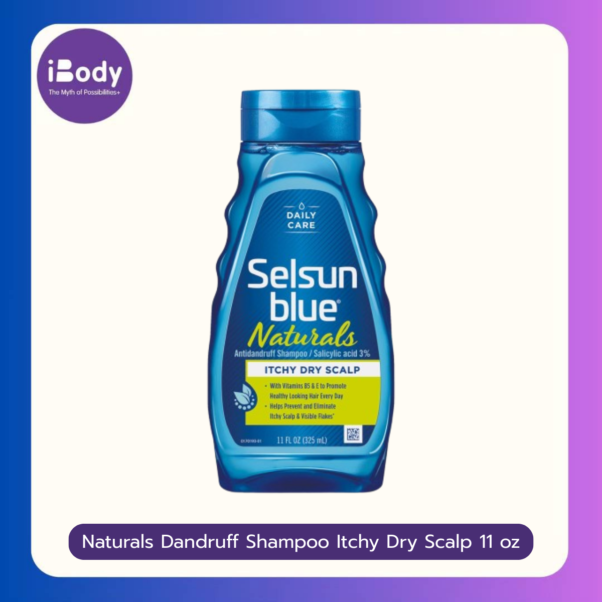 80% Sale!!!EXP.02/2025 Selsun Blue® Naturals Itchy Dry Scalp Dandruff Shampoo 325 mL แชมพู ขจัดรังแค