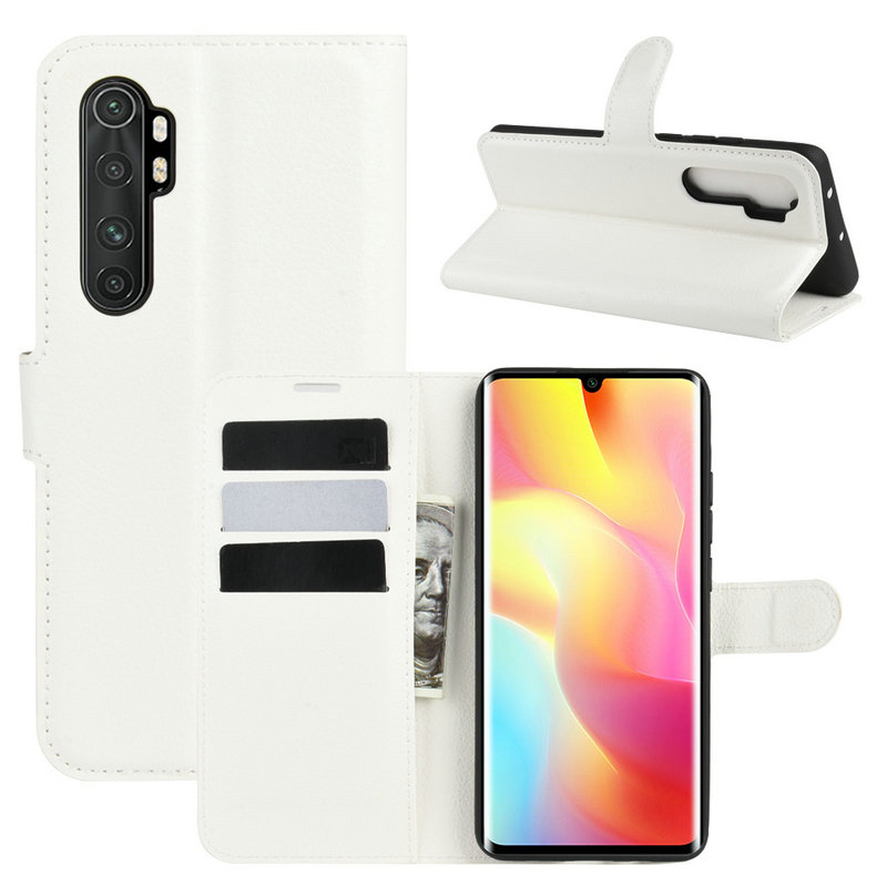 Case Xiaomi Mi Note 10 Lite #เคสฝาพับสไตล์กระเป๋าสตางค์หนัง PU ผิวลิ้นจี่