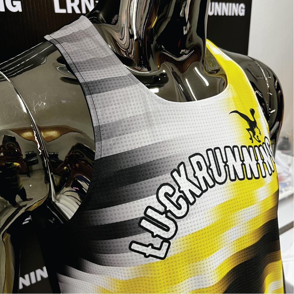 เสื้อวิ่งพิมพ์ลาย LRN เนื้อผ้า Micro square สำหรับวิ่งมาราธอน (MS27)