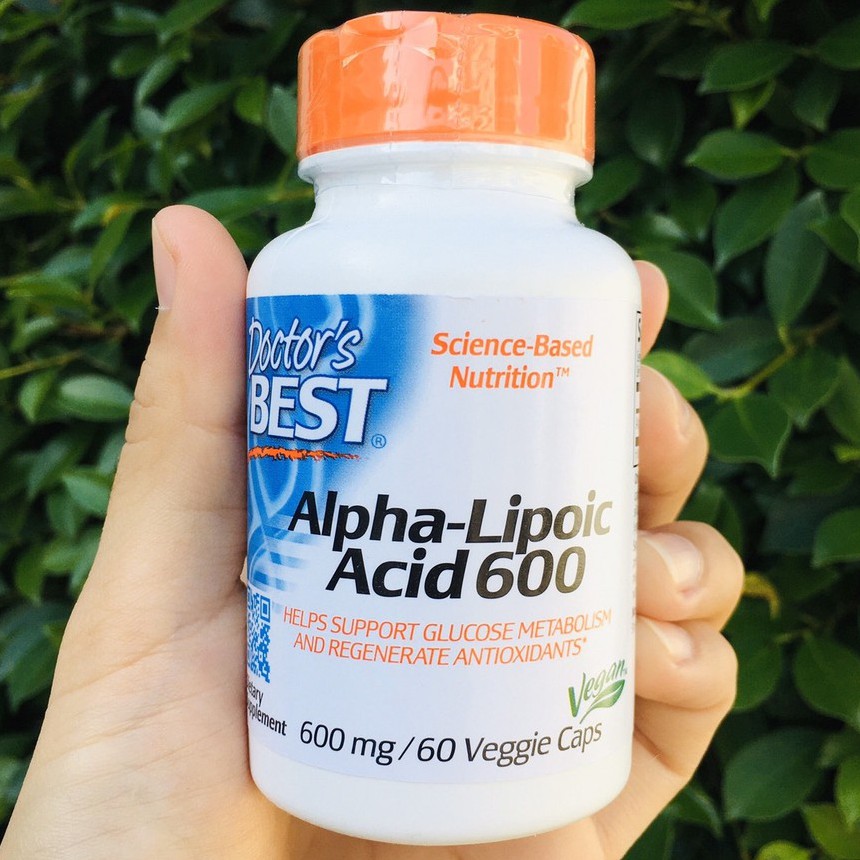 Doctor's Best® Alpha-Lipoic Acid 600mg 60 Veggie Caps Universal Antioxidant กรดอัลฟาไลโปอิก สารต้านอนุมูลอิสระ