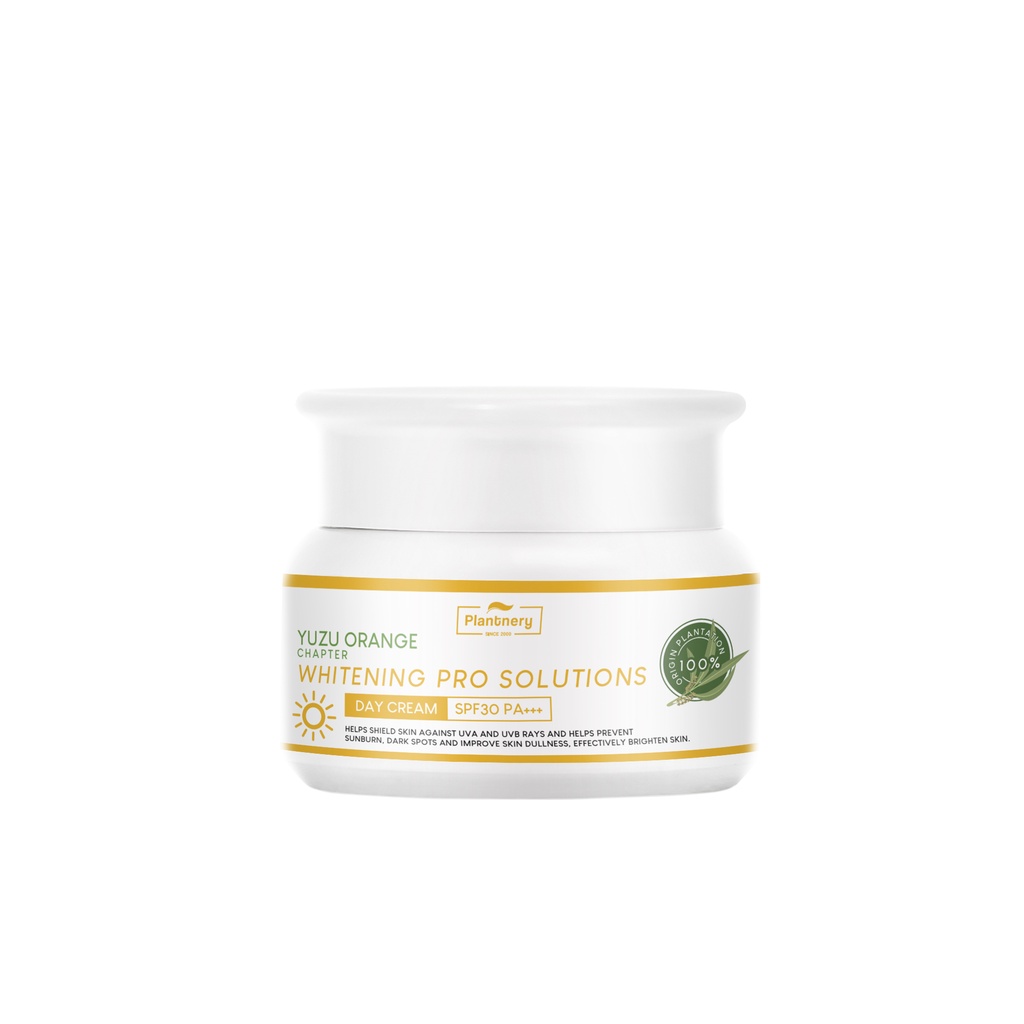 Plantnery Yuzu Orange Day Cream SPF30 PA+++ 50 g. ครีมบำรุงผิวหน้า พร้อมปกป้อง 2 in 1 ป้องกันผิวจากแสงแดด