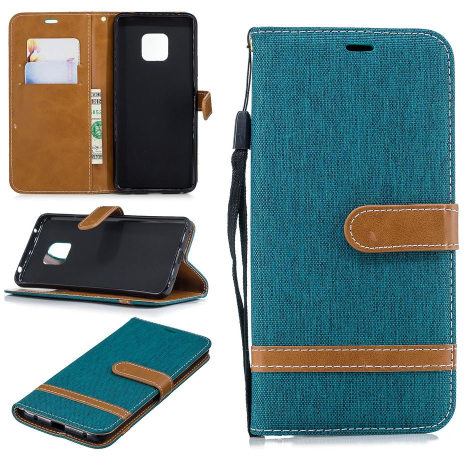 Case Huawei Mate 20 Pro #เคสฝาพับหนัง PU พร้อมสายคล้องมือสีสันสวยงาม