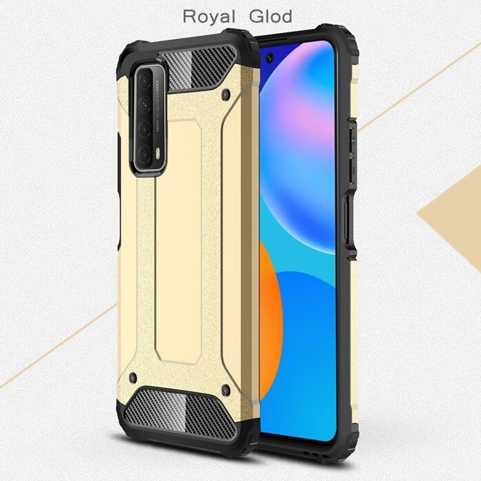 Case Huawei Y7a #เคสฝาหลังเกราะป้องกัน ไฮบริด พลาสติก+TPU Heavy Duty Rugged Hybrid