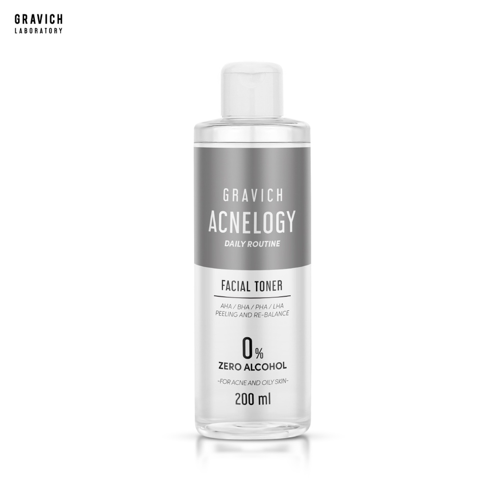 Gravich Acnelogy Corrective Facial Toner 200 ml. โทนเนอร์ลดสิว คุมมัน