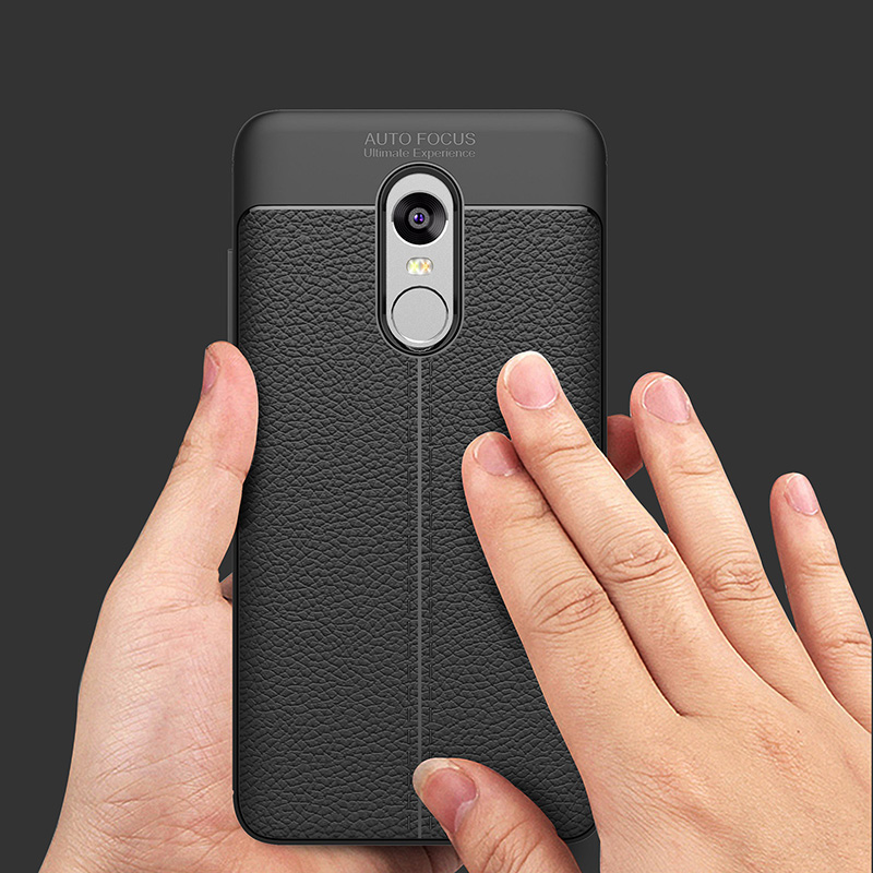 Case Xiaomi Redmi 5 Plus #เคสฝาหลังผิวลิ้นจี่ช่วยป้องกันลายนิ้วมือและกันลื่นได้ดี
