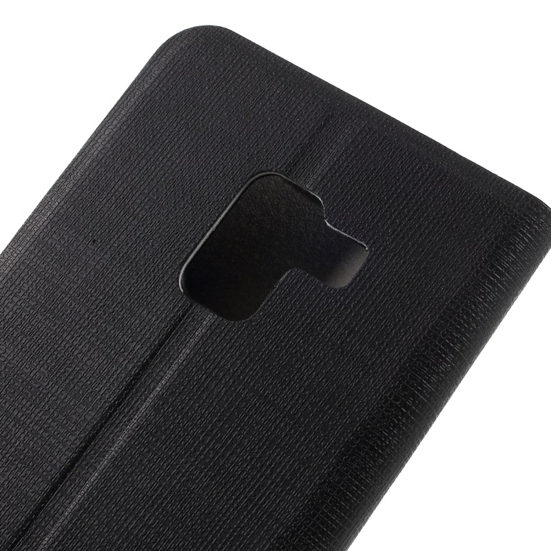Case Samsung Galaxy A8 (2018) #เคสฝาพับหนัง PU Contrast Color ปกเสริมด้วยแผ่นเหล็กคุณภาพดีราคาถูก