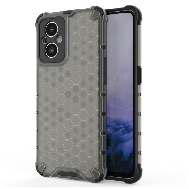 Case OPPO Reno 7z 5G #เคสฝาหลังกันกระแทก Honeycomb Shock Absorber TPU + PC + Silicone Hybrid