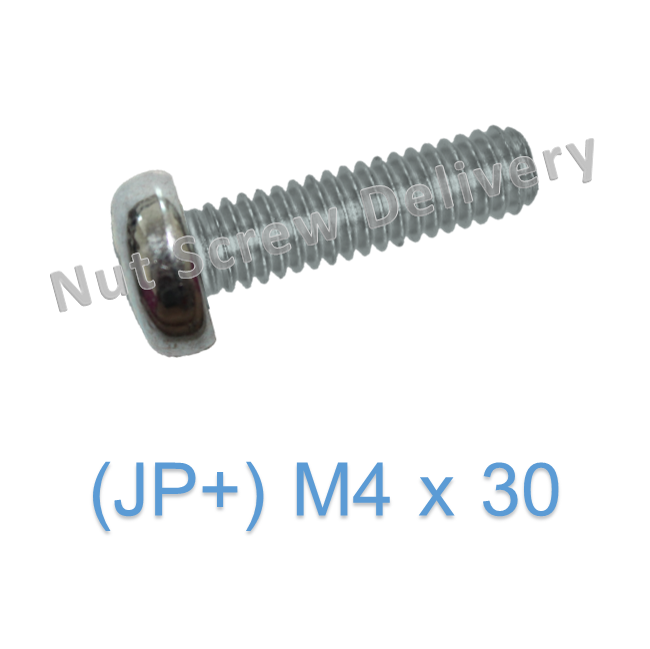 สกรูหัวกลมแฉกมิลขาว (JP) M4 x 30