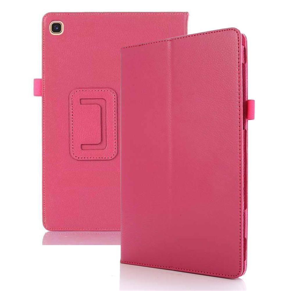 Case Samsung Galaxy Tab S6 Lite 10.4 SM-P610 P615 P617 #เคสฝาพับหนัง PU ผิวลิ้นจี่ Litchi Texture Leather Stand Protective Case