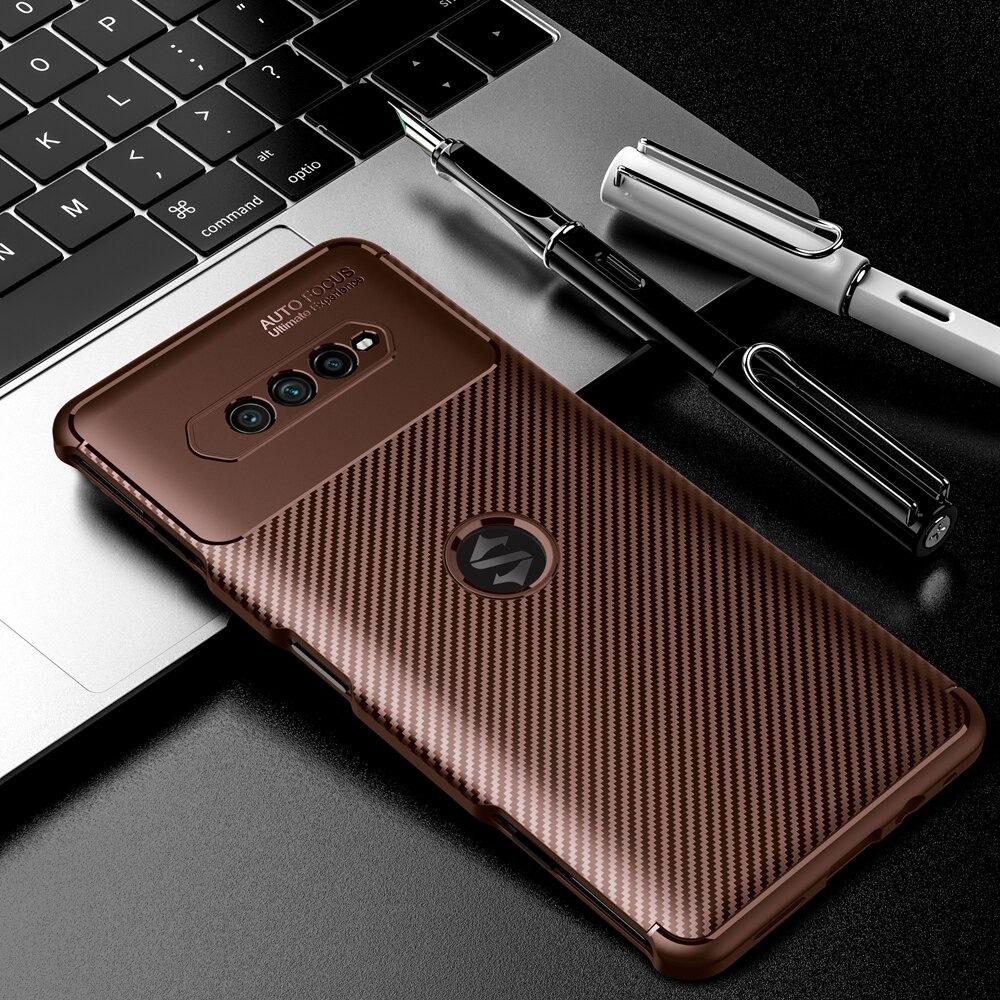 Case Xiaomi Black Shark 4 #เคสฝาหลังนิ่ม Carbon Fiber Anti-drop TPU Protection