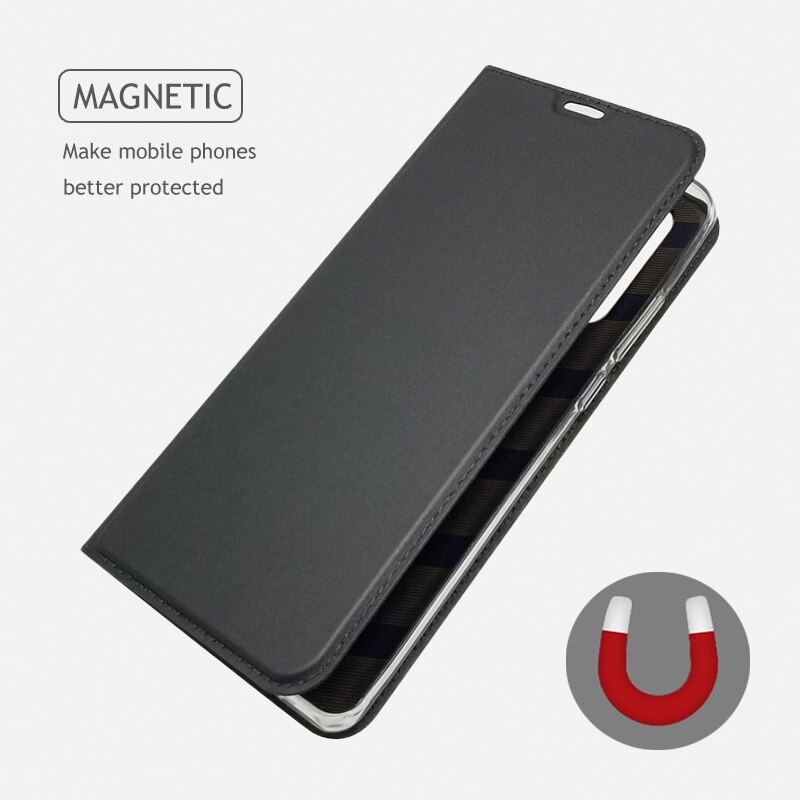 Case Huawei P30 Pro #เคสแบบฝาพับหนัง PU Magnetic Adsorption Stand Leather Card Holder