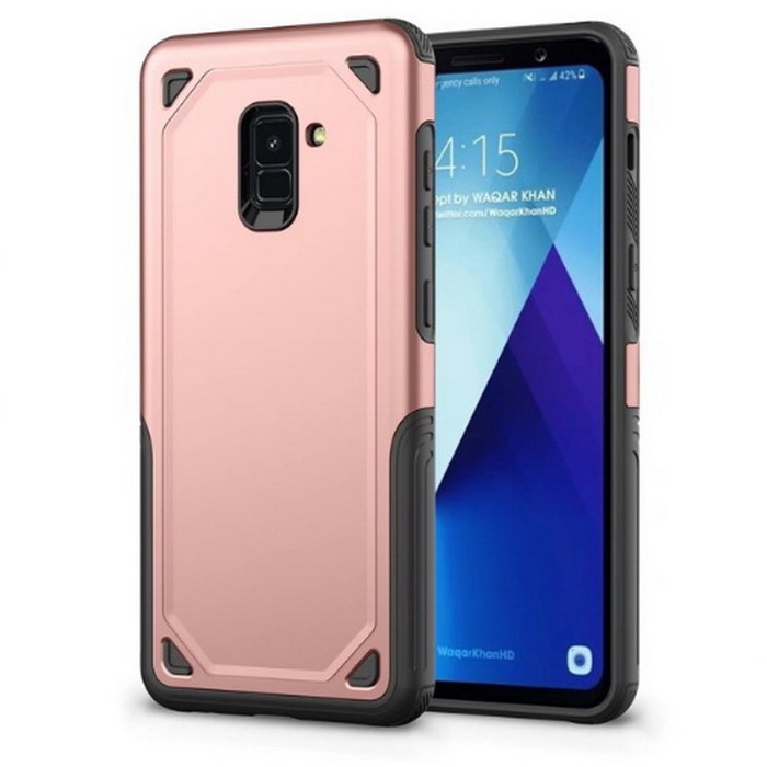 Case Samsung Galaxy A8+ 2018 #เคสฝาหลัง Hybrid พลาสติก + TPU หุ้มเกราะกันกระแทกทนทานสวยงามทันสมัย