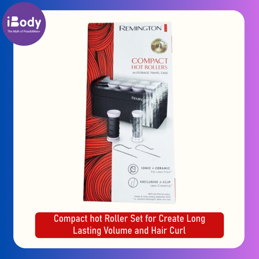 (Remington) Compact hot Roller Set for Create Long Lasting Volume and Hair Curls โรลม้วนผมลอน โรลม้วนผม 10ชิ้น แบบร้อน