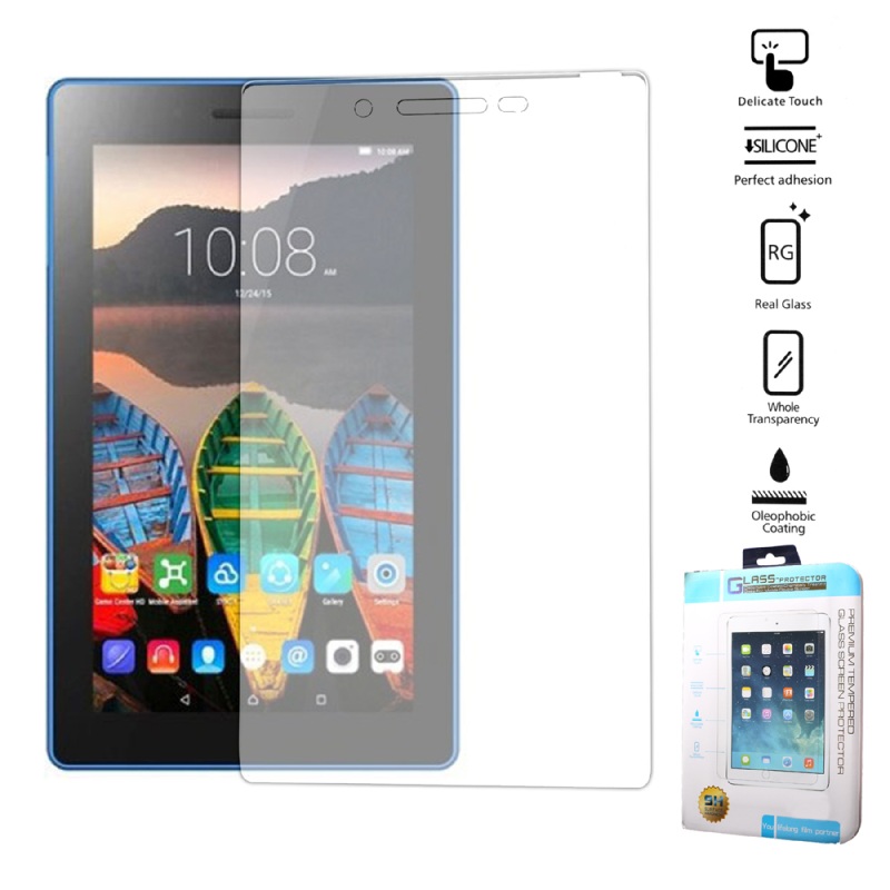 ฟิล์มกระจกกันรอย Clear Tempered Glass Screen Protector Film สำหรับ Lenovo Tab 3 7นิ้ว Basic (710F/I) Arc Edge