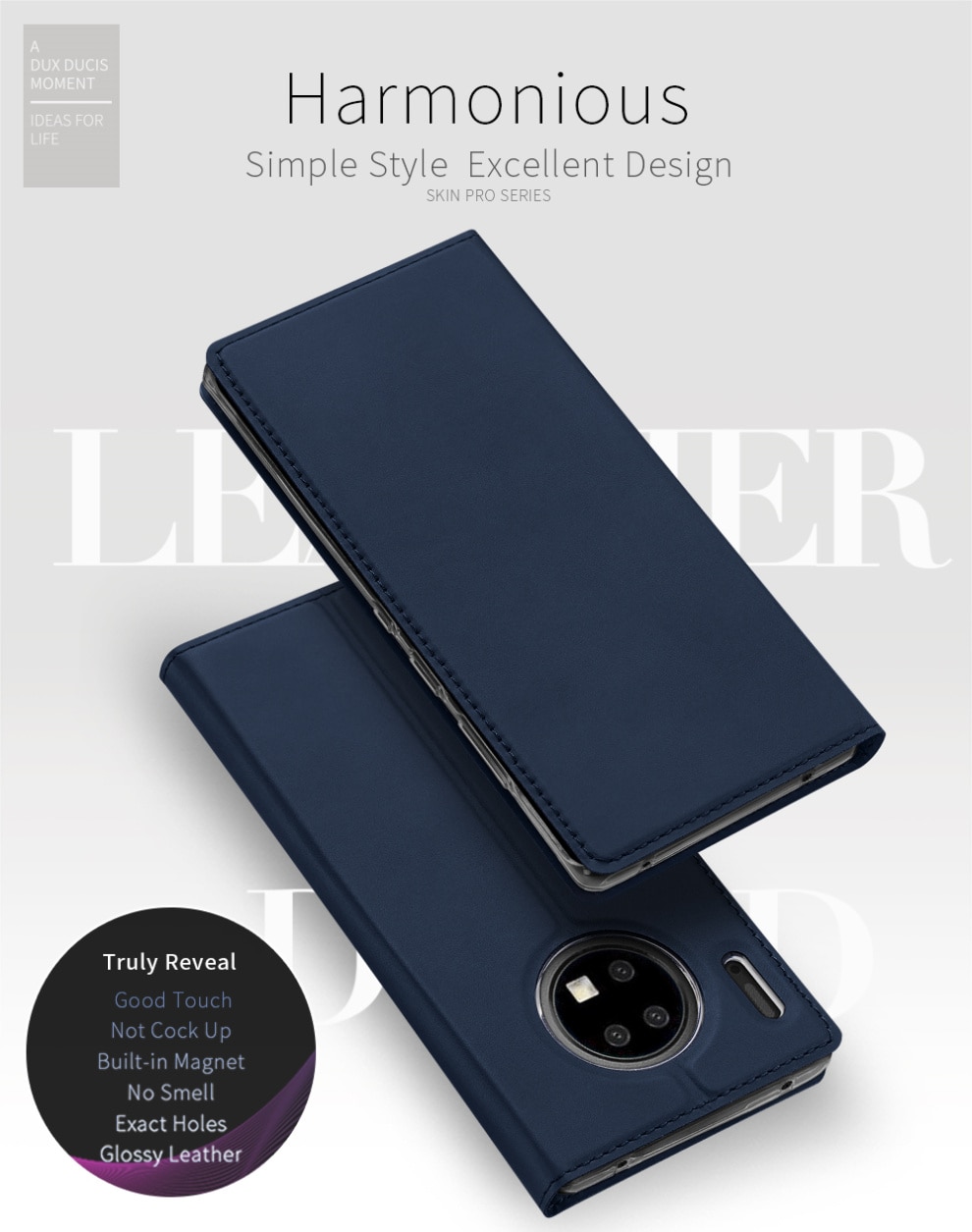 Case Huawei Mate 30 Pro #เคสฝาพับหนัง PU DUX DUCIS Skin Pro Series Auto-absorbed PU Leather คุณภาพดี