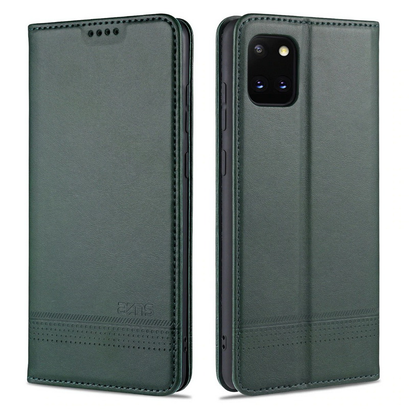 เคส Samsung Galaxy Note 10 Lite #เคสฝาพับ AZNS สไตล์ Retro หนัง PU มีช่องเสียบการ์ด