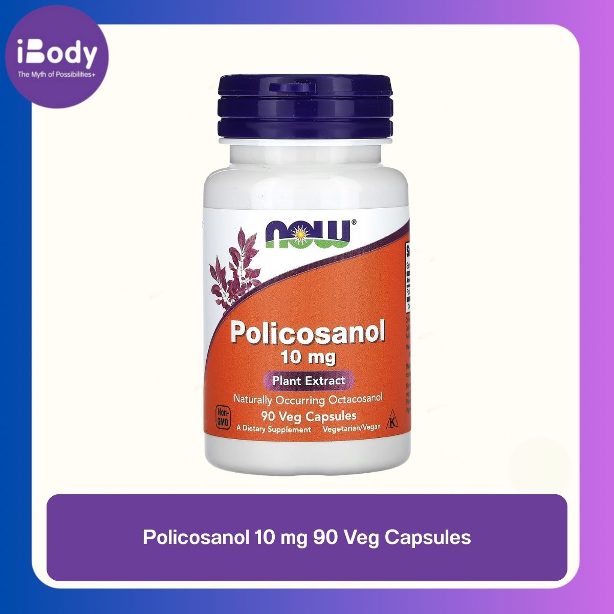 (Pre Order) Now Foods® Policosanol 10 mg 90 Veg Capsules โพลิโคซานอล