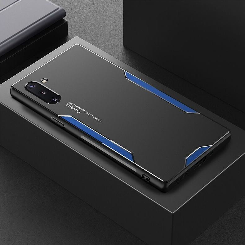 เคส Samsung Galaxy Note 10 #เคสฝาหลังไฮบริด Metal +TPU Shockproof metal back plate Phone Back Cover