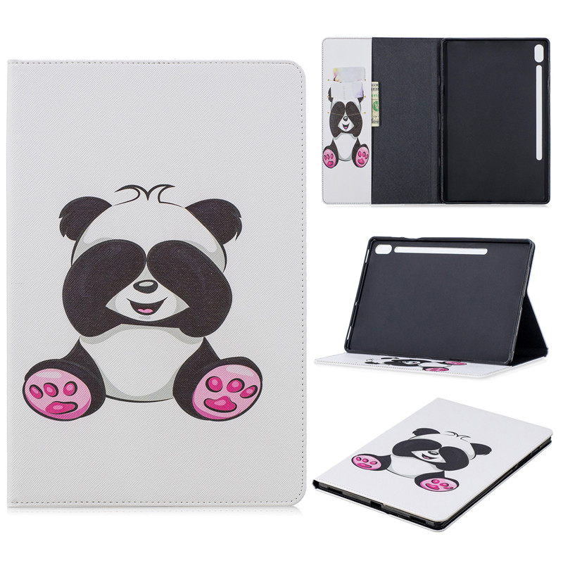 เคส Samsung Galaxy Tab S7 SM-T870 SM-T875 #เคสสไตล์กระเป๋าสตางค์พิมพ์ลายสวยๆ Pattern Printing Magnetic Leather