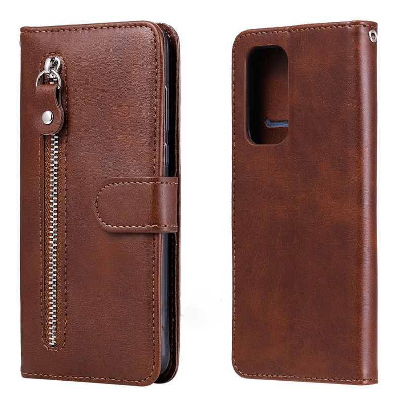 เคส Xiaomi Mi 10T Pro #เคสฝาพับแบบกระเป๋าสตางค์มีช่องด้านหน้า Zipper Pocket Leather Wallet Stand