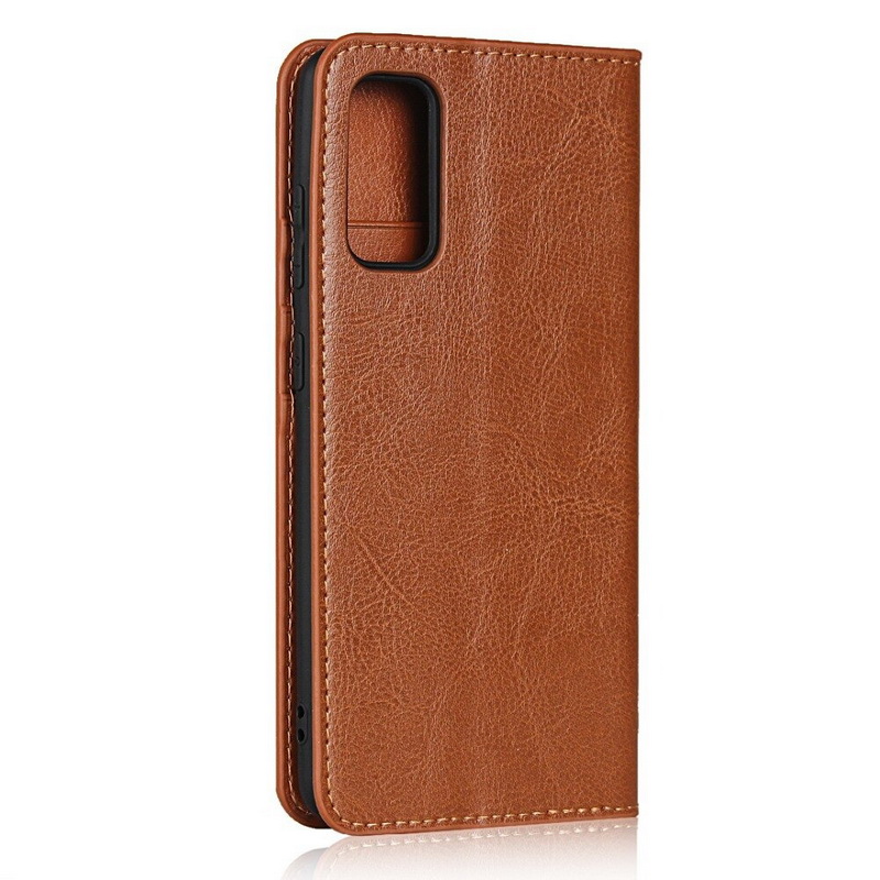 Case Samsung Galaxy S20 FE/S20 FE 5G #เคสฝาพับหนังแท้แบบกระเป๋าสตางค์คุณภาพดี Crazy Horse Genuine Leather Cover