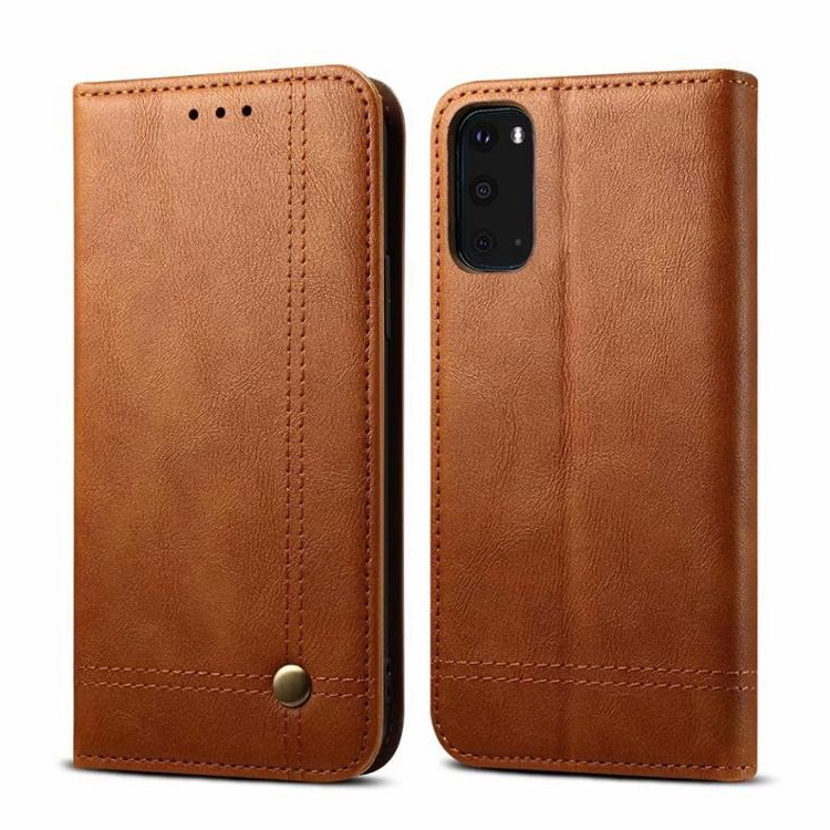 เคส Samsung Galaxy S20 FE / S20 FE 5G #เคสฝาพับหนัง PU Crazy Horse Texture Retro Leather Auto-absorbed Wallet คุณภาพดี