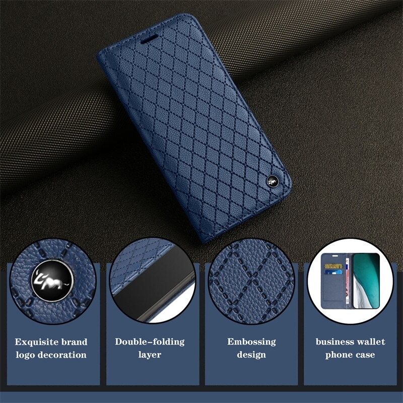 Case Samsung Galaxy A13 4G #เคสฝาพับหนัง Pu นิ่ม ฝาพับแม่เหล็ก ลายสี่เหลี่ยมข้าวหลามตัด พร้อมช่องใส่บัตร