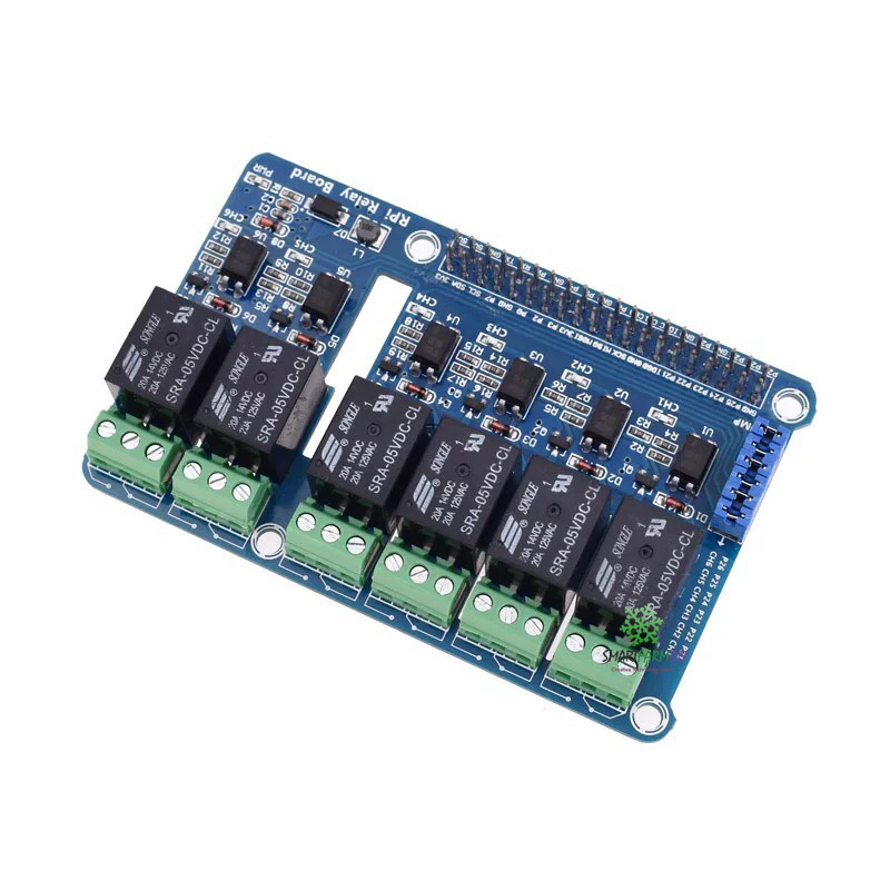บอร์ดเสริม 6-Channel Raspberry Pi Relay