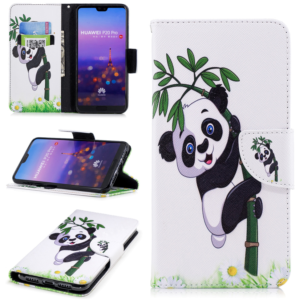 Case Huawei P20 Pro #เคสฝาพับสไตล์กระเป๋าสตางค์พิมพ์ลายน่ารักๆ Pattern Printing Magnetic Leather