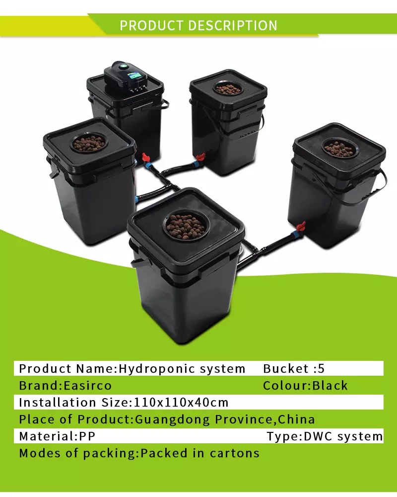 5X5 ระบบ DWC Gallon Cloner Square Bucket For Hdroponics System Garden Room Greenhouse Indoor Hydroponics