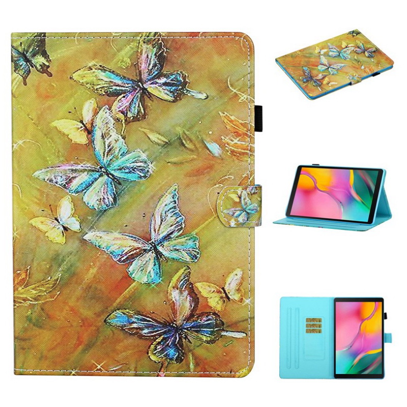Case Samsung Galaxy Tab S6 Lite 10.4 SM-P610 P615 P617 #เคสฝาพับหนัง PU พิมพ์ลาย Pattern Printing PU Leather Flip