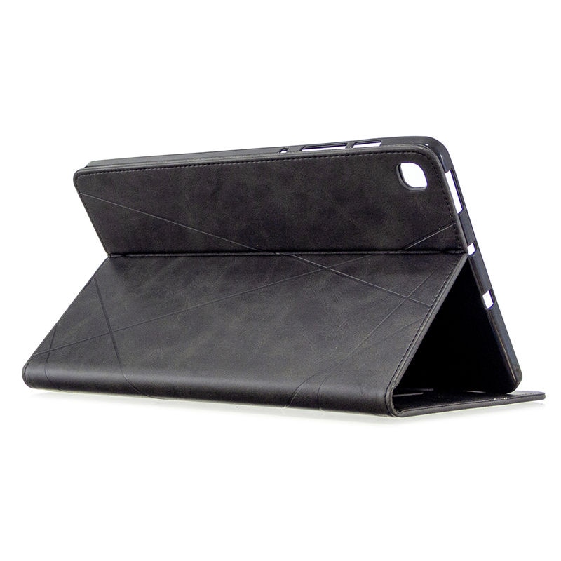 เคส Samsung Galaxy Tab S6 Lite 10.4 SM-P610 P615 P617 #เคสฝาพับหนัง PU มีช่องเสียบ ID บัตรอื่นๆในตัว Geometric Pattern Leather Card Holder Protective
