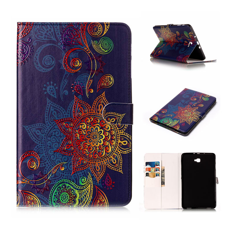 Case Samsung Galaxy Tab A 10.1 2016 T580 T585 #เคสฝาพับหนัง PU สไตล์กระเป๋าสตางค์พิมพ์ลายน่ารักๆ