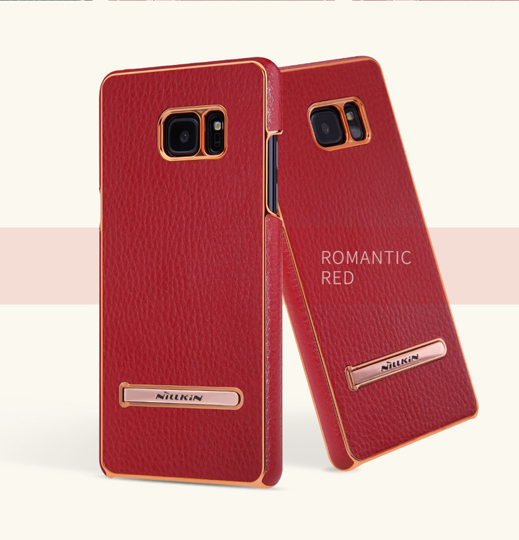 Case Samsung Galaxy Note FE #เคสฝาหลัง NILLKIN M-JARL ซีรีส์ หนังหุ้มพลาสติกแข็งพร้อมขาตั้ง