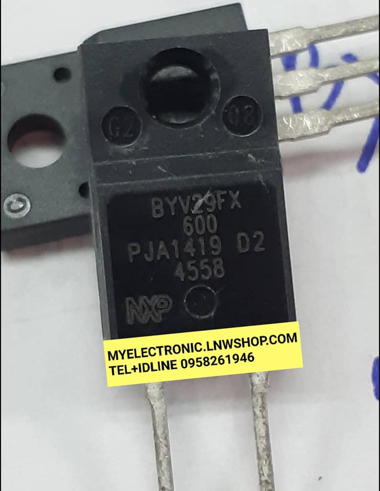 ชาย BYV29FX600 ไดโอด DIODE ตัวถัง TO-220F ยี่ห้อ ราคา ตัวละ . . . . หน่วย บาท