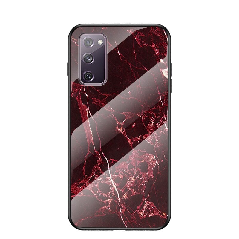 Case Samsung Galaxy M51 #เคสฝาหลัง Gradient Color ลายหินอ่อน Glass + PC + TPU Hybrid Case