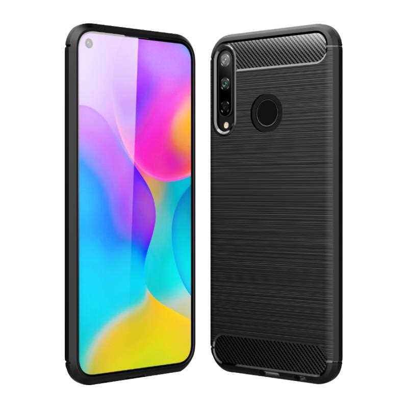 เคส Huawei Y7p #เคสคาร์บอนไฟเบอร์ ผิวขัดแปรง Brushered TPU Back Case