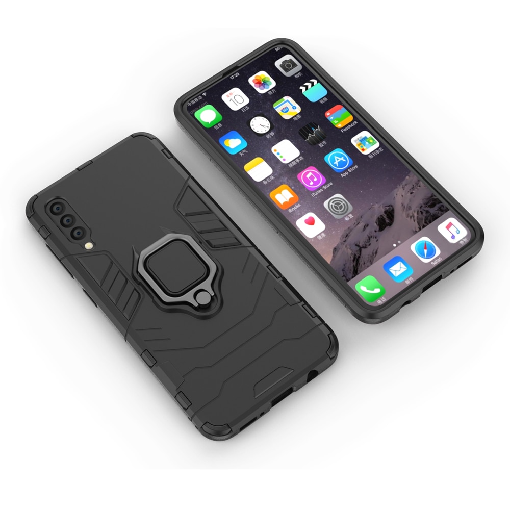 Case Samsung Galaxy A50 / A50s / A30s #(พร้อมส่ง)เคสฝาหลังพลาสติกแข็ง +TPU Hybrid Case มีแหวนสวมนิ้วโลหะ