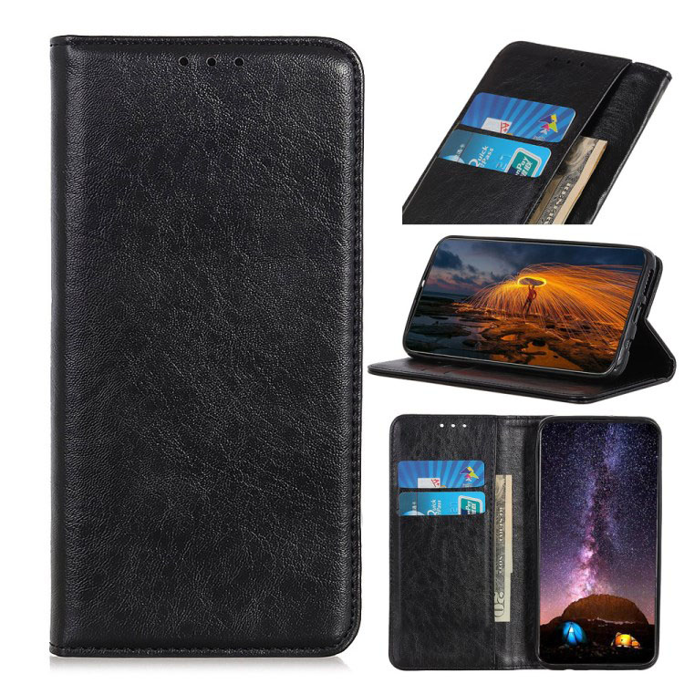 เคส Xiaomi Mi 10T Pro #เคสฝาพับหนัง PU ผิวหนังม้า Auto-absorbed Crazy Horse PU Leather Stand Cover